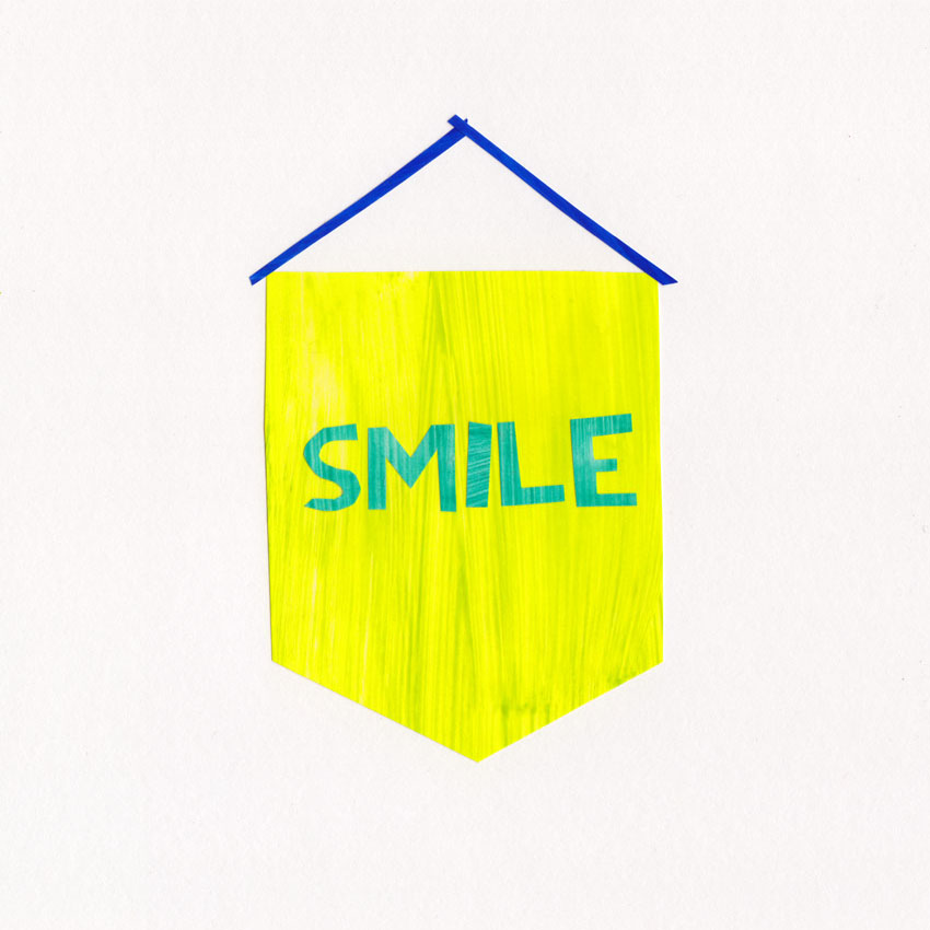 smile banner for scissors and pins studio